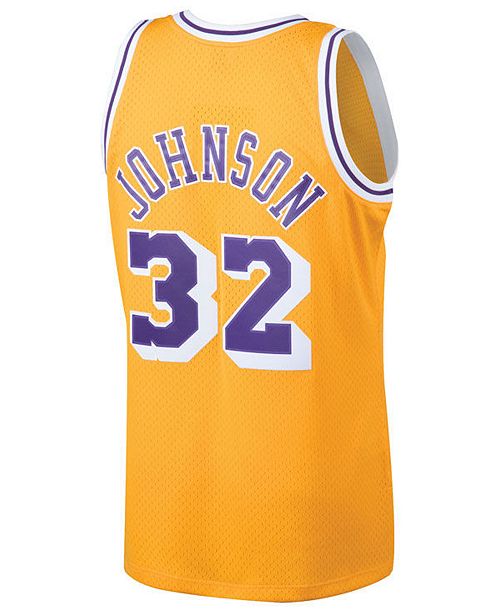 Mitchell Ness Men S Magic Johnson Los Angeles Lakers Hardwood Classic Swingman Jersey Reviews Sports Fan Shop By Lids Men Macy S