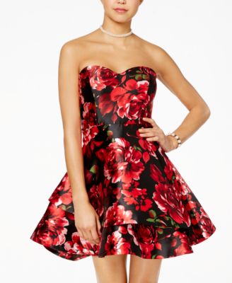 strapless fit and flare
