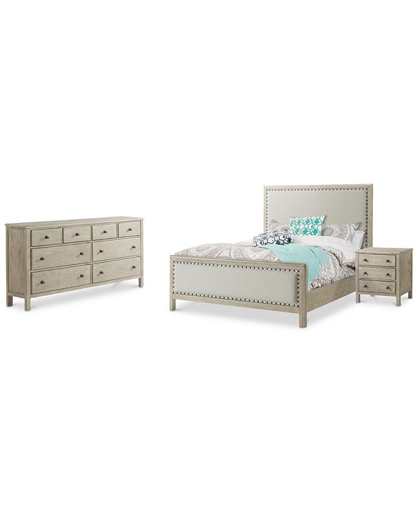 Furniture Parker Upholstered Bedroom Furniture, 3-Pc. Set ...