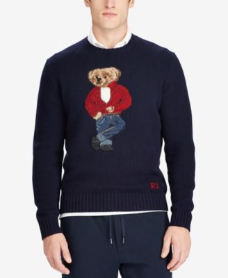 mens polo teddy bear sweater