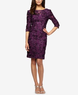 Alex Evenings Embroidered Lace Sequined Sheath Dress & Reviews ...