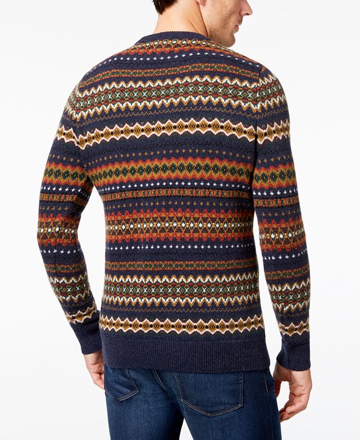 Barbour Men's Wool Fair Isle Sweater & Reviews - Sweaters - Men - Macy's