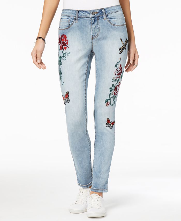 Earl Jeans Embroidered Boyfriend Jeans & Reviews - Jeans - Juniors - Macy's