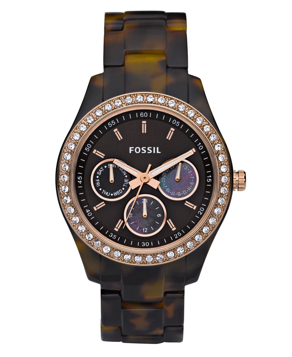 Fossil Watch, Womens Tortoise Acrylic Bracelet 31mm ES2923