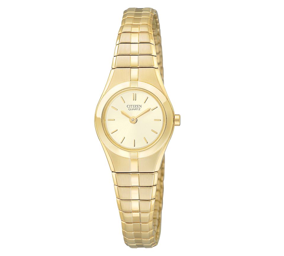 Citizen Watch, Womens Gold Tone Stainless Steel Bracelet 23mm EU2252