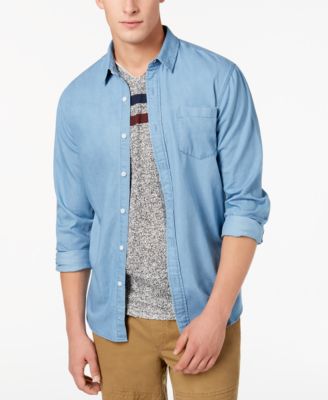 macys mens denim shirt