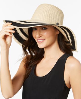 striped floppy hat