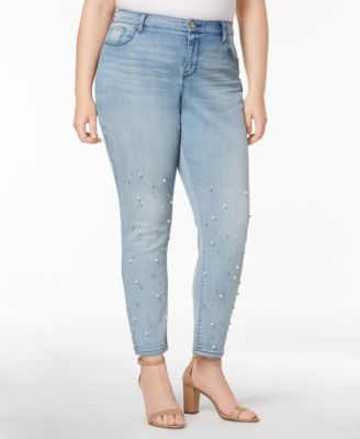 plus size pearl jeans