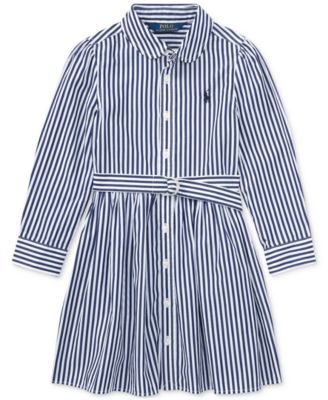ralph lauren striped cotton shirtdress