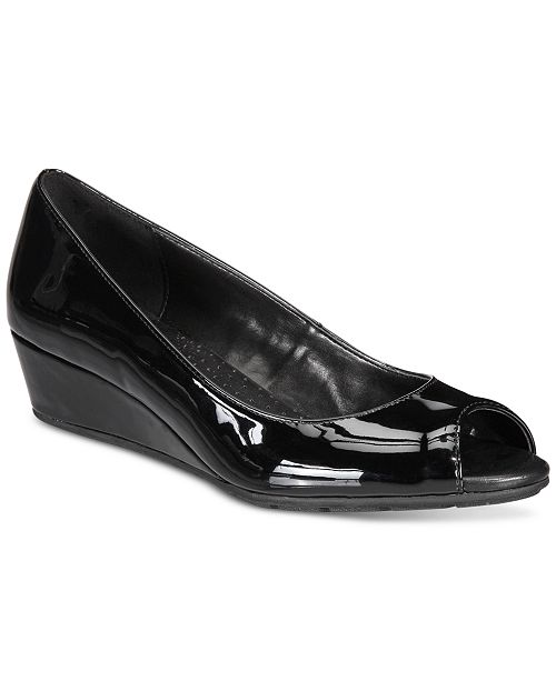 Bandolino Candra Women S Peep Toe Dress Wedge Reviews Women Macy S