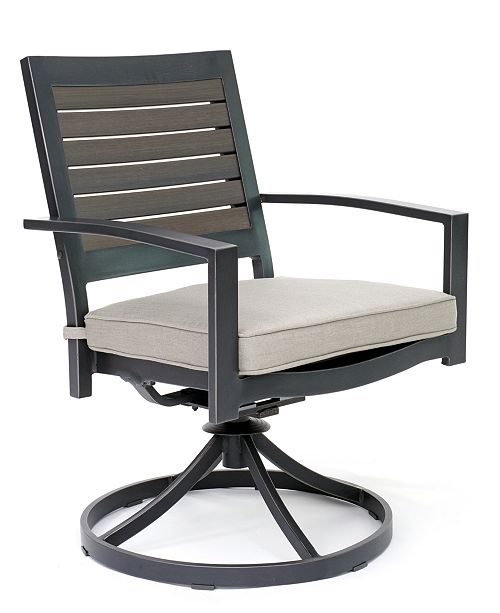 Furniture Marlough Ii Aluminum Outdoor Swivel Rocker With Sunbrella Cushion Created For Macy S Reviews Furniture Macy S