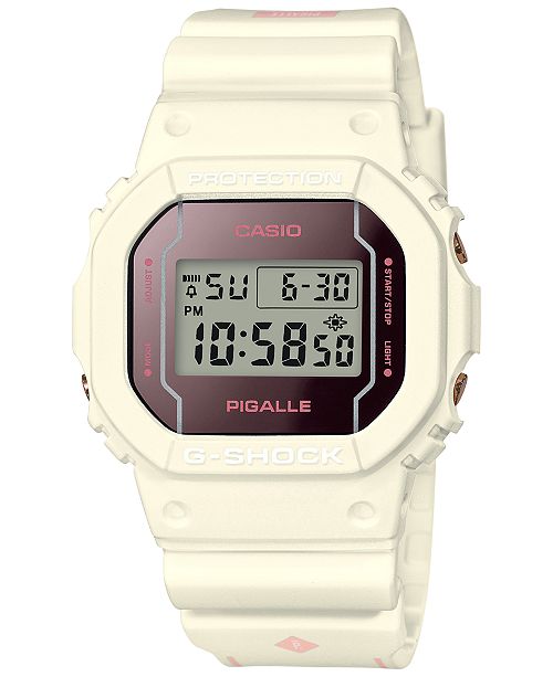 Casio G Shock Women S Digital Pigalle White Resin Strap Watch 42 8x42 8mm Limited Edition Reviews Watches Jewelry Watches Macy S