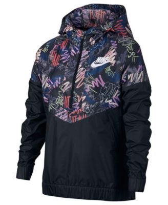 nike big girls sportswear windrunner hooded jacket