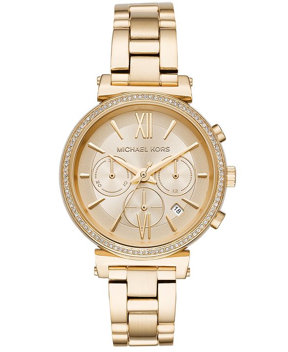 Michael Kors Women's Chronograph Sofie GoldTone Stainless Steel