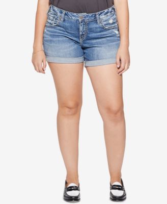 silver jeans shorts