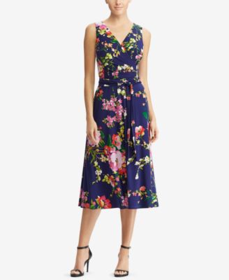 ralph lauren floral fit and flare dress