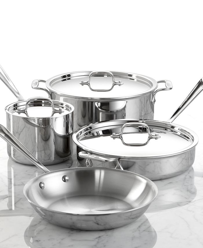 AllClad Stainless Steel 7Pc. Cookware Set, Created for Macy's