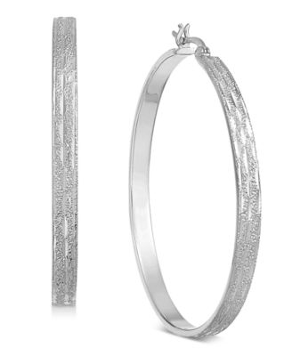 Essentials Large Silver Plated Textured 