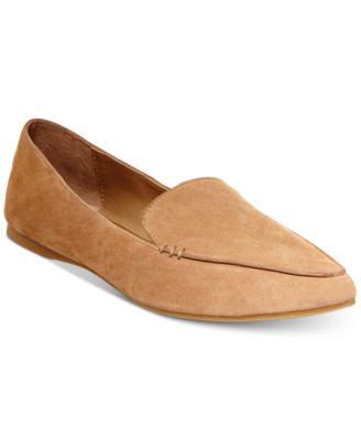 steve madden feather suede loafers