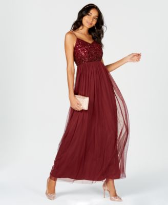 adrianna papell burgundy dress