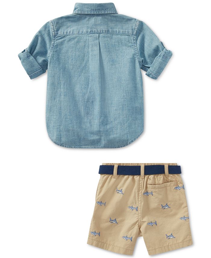 Polo Ralph Lauren Chambray Shirt & Shorts Set, Baby Boys & Reviews