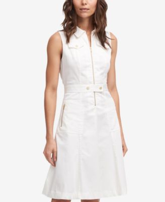 dkny white dress macys