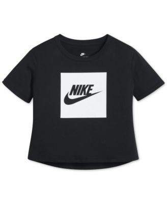 Nike Cotton Cropped Logo-Print T-Shirt 