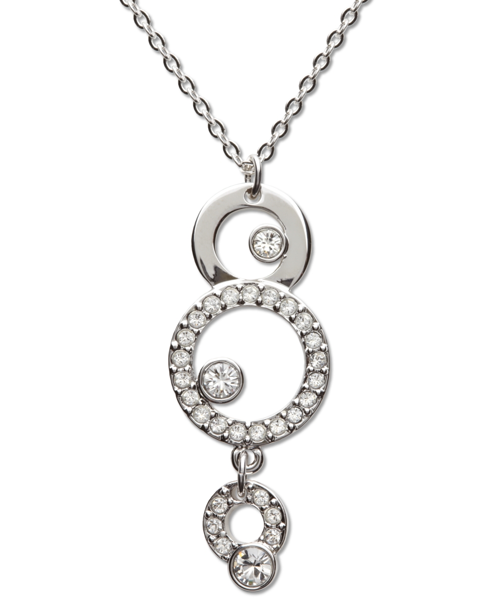 Swarovski Pendant, Circle Crystal Pave Drop   Fashion Jewelry