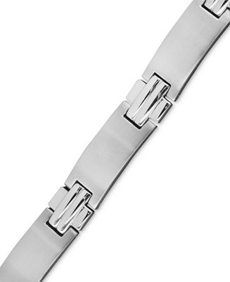 Men's Stainless Steel Bracelet, Cross Link - Bracelets - Jewelry ...