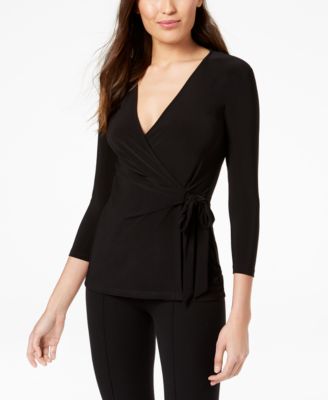 Anne Klein Faux-Wrap Top \u0026 Reviews 