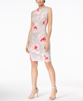 calvin klein sheath dress floral