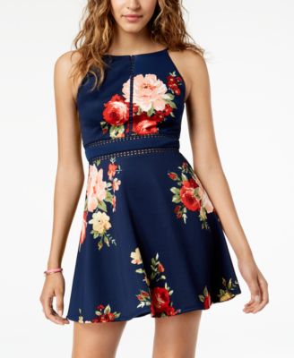 macy's junior floral dress