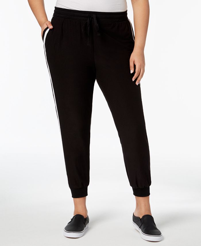 Planet Gold Trendy Plus Size Side-Striped Jogger Pants & Reviews - Pants & Leggings - Plus Sizes