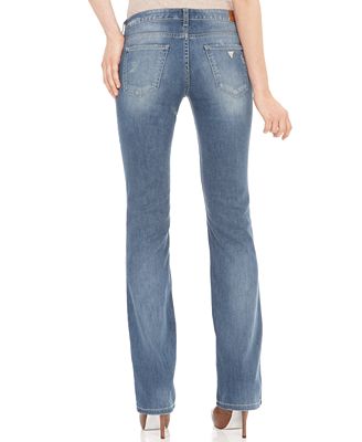 GUESS? Jeans, Nicole Distressed Bootcut Medium Wash - Jeans - Women ...