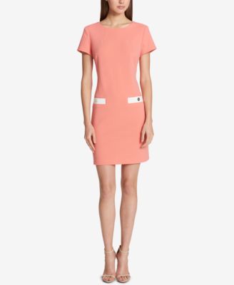 tommy hilfiger faux pocket dress