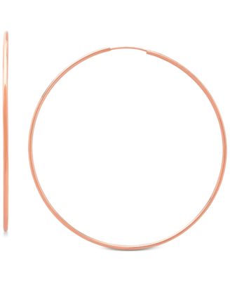 14kt rose gold hoop earrings