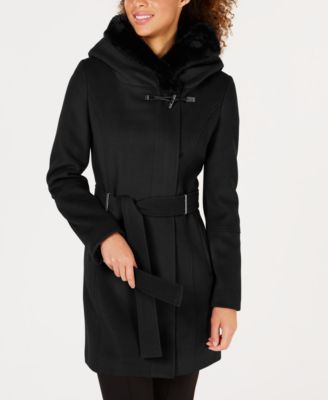 macys black coat