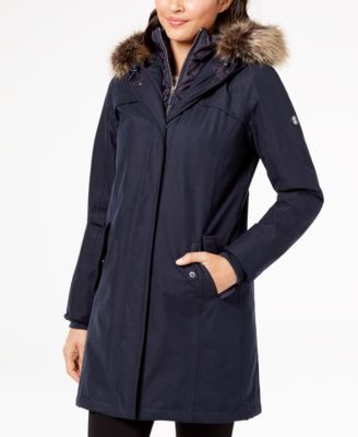 epler faux fur trim waterproof parka