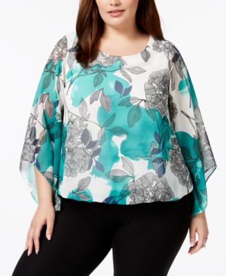 macys plus size kimono