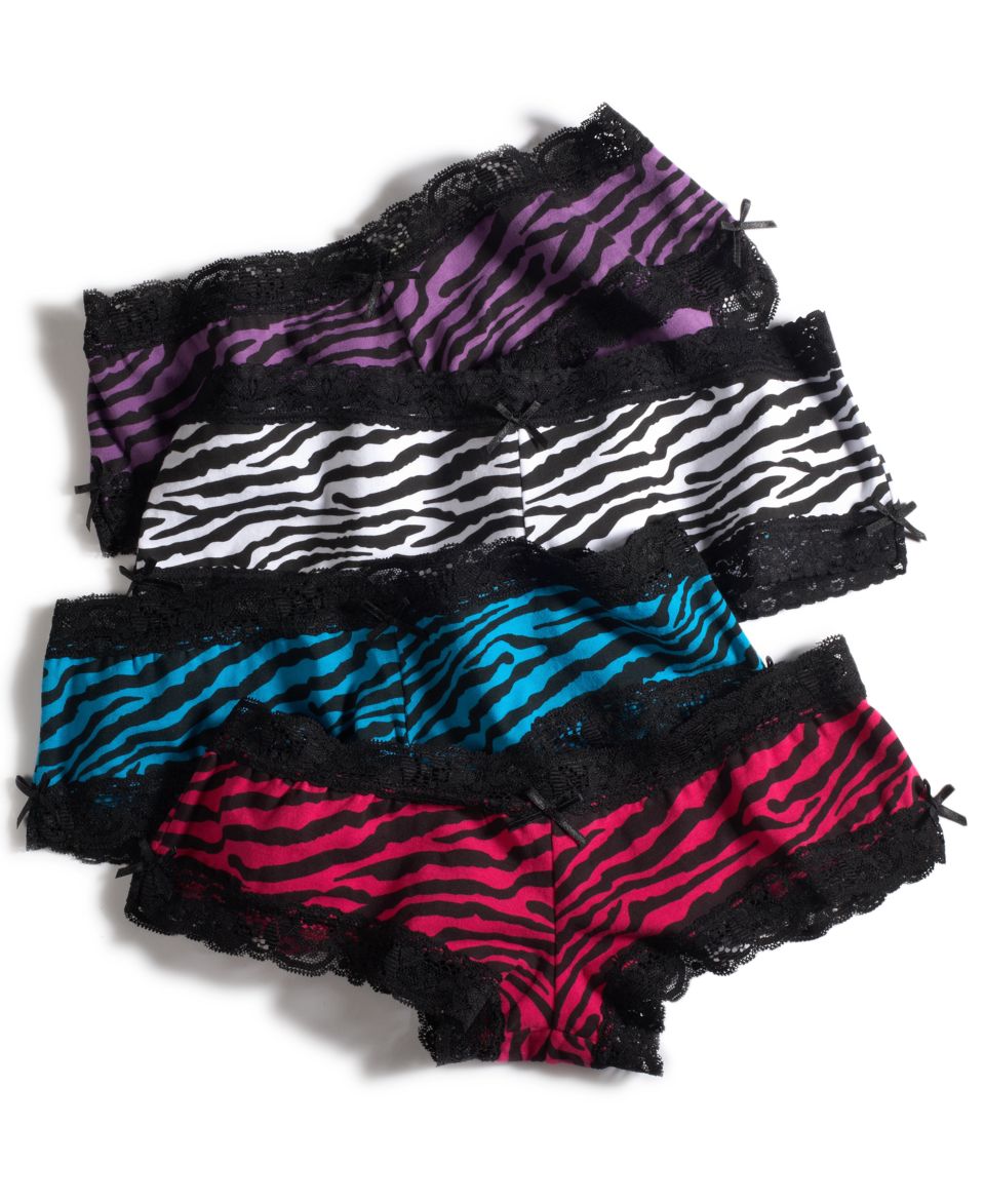 JT Intimates Hipster, Zebra Cotton and Lace JTASD179