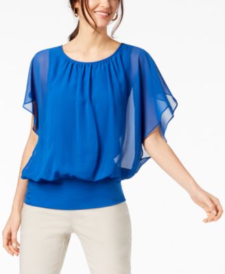 macys flutter sleeve top