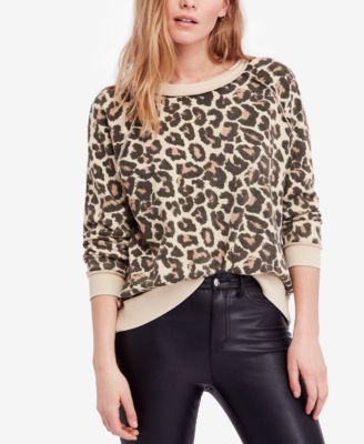 free people go on get floral sweatshirt