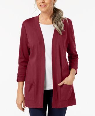 tab button detail cardigan