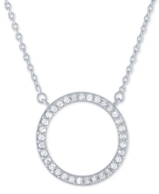 Macy's Diamond Circle Pendant Necklace 