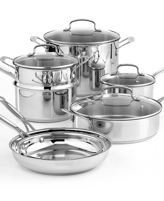 Cuisinart Chef's Classic Stainless Steel 11 Piece Cookware Set Cuisinart Chef's Classic 11 Piece Stainless Steel Cookware Set