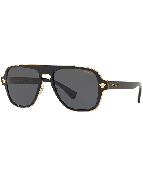 Versace Polarized Sunglasses, VE2199 56 & Reviews - Sunglasses by Sunglass Hut - Men - Macy's