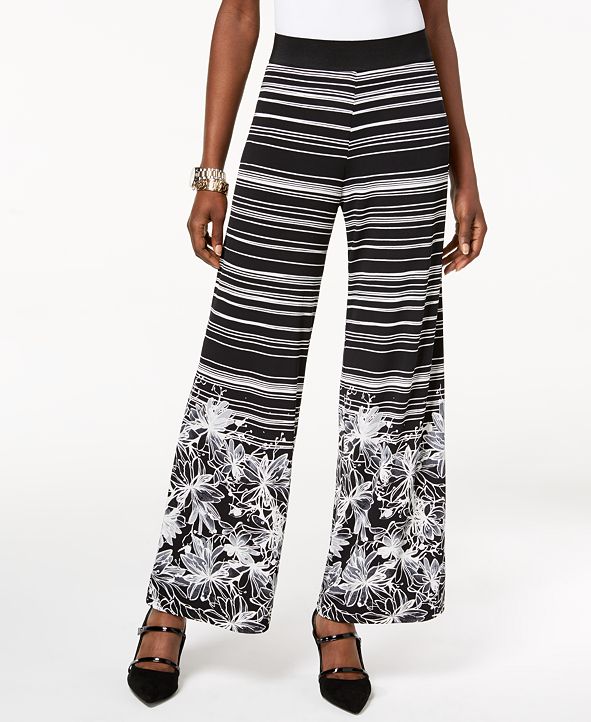 Alfani Petite Printed Palazzo Pants, Created for Macy's & Reviews ...