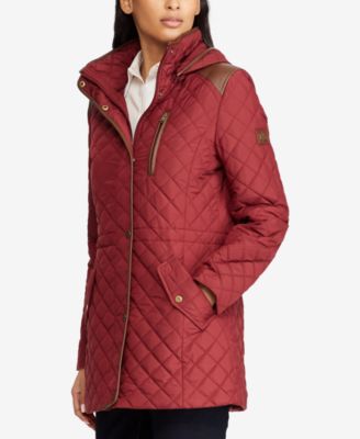 ralph lauren burgundy coat