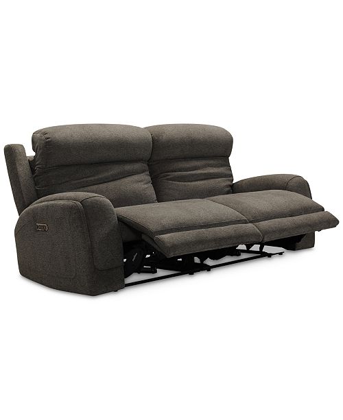 Furniture Closeout Winterton 82 2 Pc Fabric Power Reclining Sectional Sofa With 2 Power Recliners Power Headrests Lumbar And Usb Power Outlet Reviews Furniture Macy S
