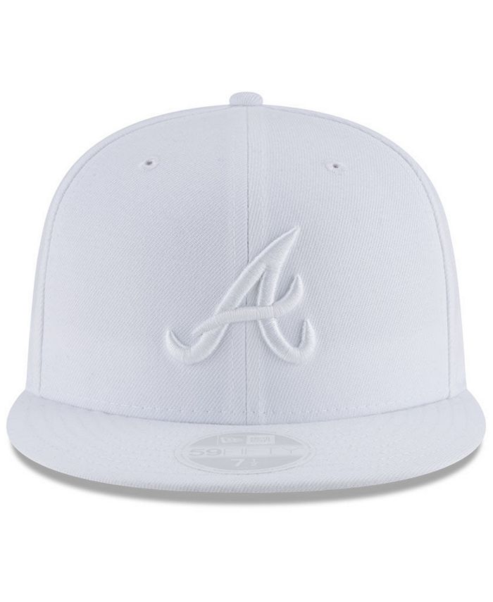 New Era Atlanta Braves White Out 59fifty Fitted Cap Reviews Sports Fan Shop By Lids Men Macy S